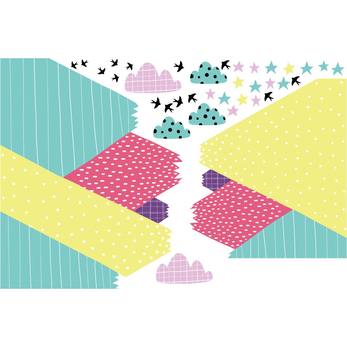 Adesivo bambino di montagna scandinavo neka - Sticker adesivo - adesivi murali - 90x135cm - 2