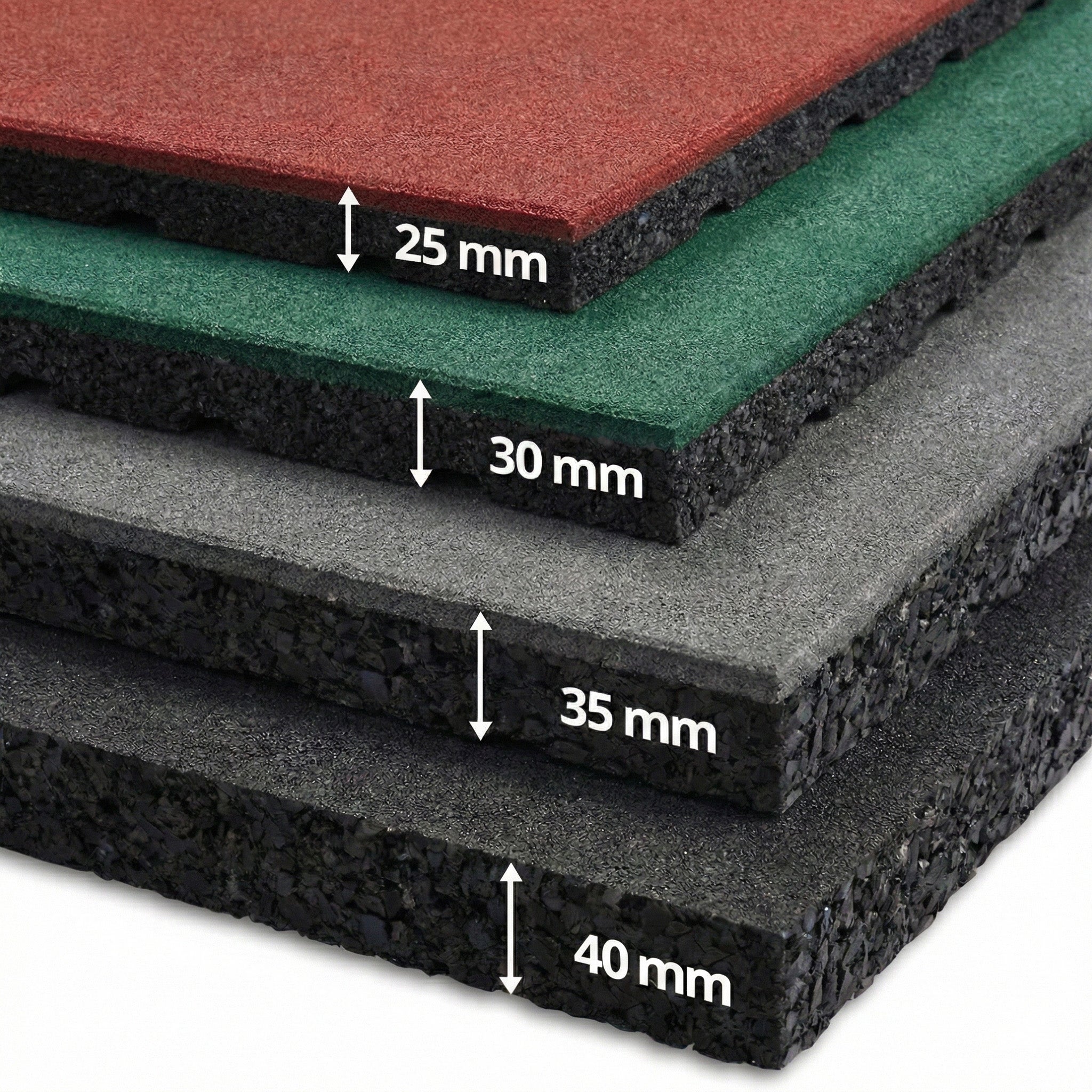 Tappeto da pavimento per area giochi e giardino, Play Protect, resistente alle intemperie con drenaggio 50 x 50 cm, Sp 25 mm, Grigio - 5