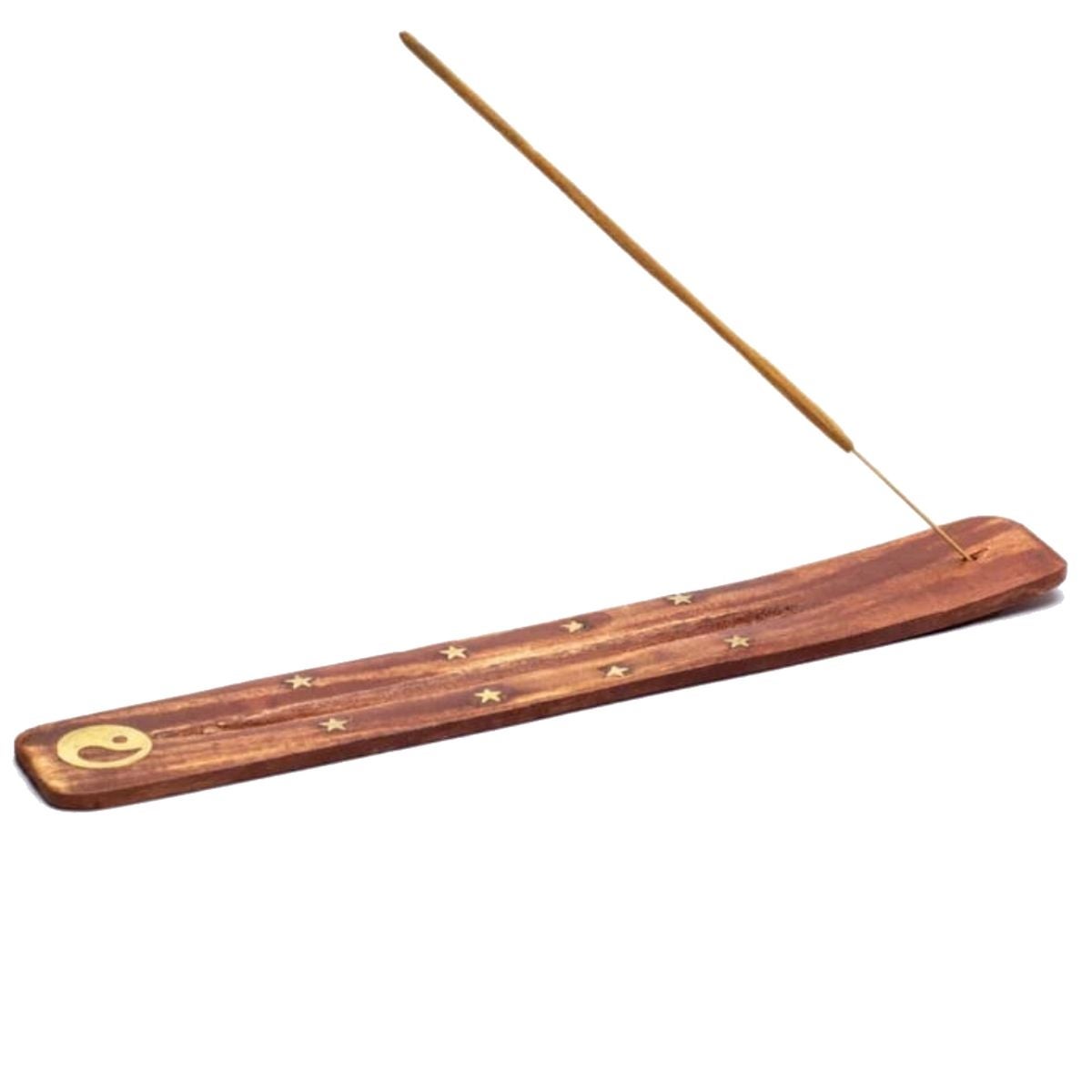 Porte encens yin yang en bois - 2