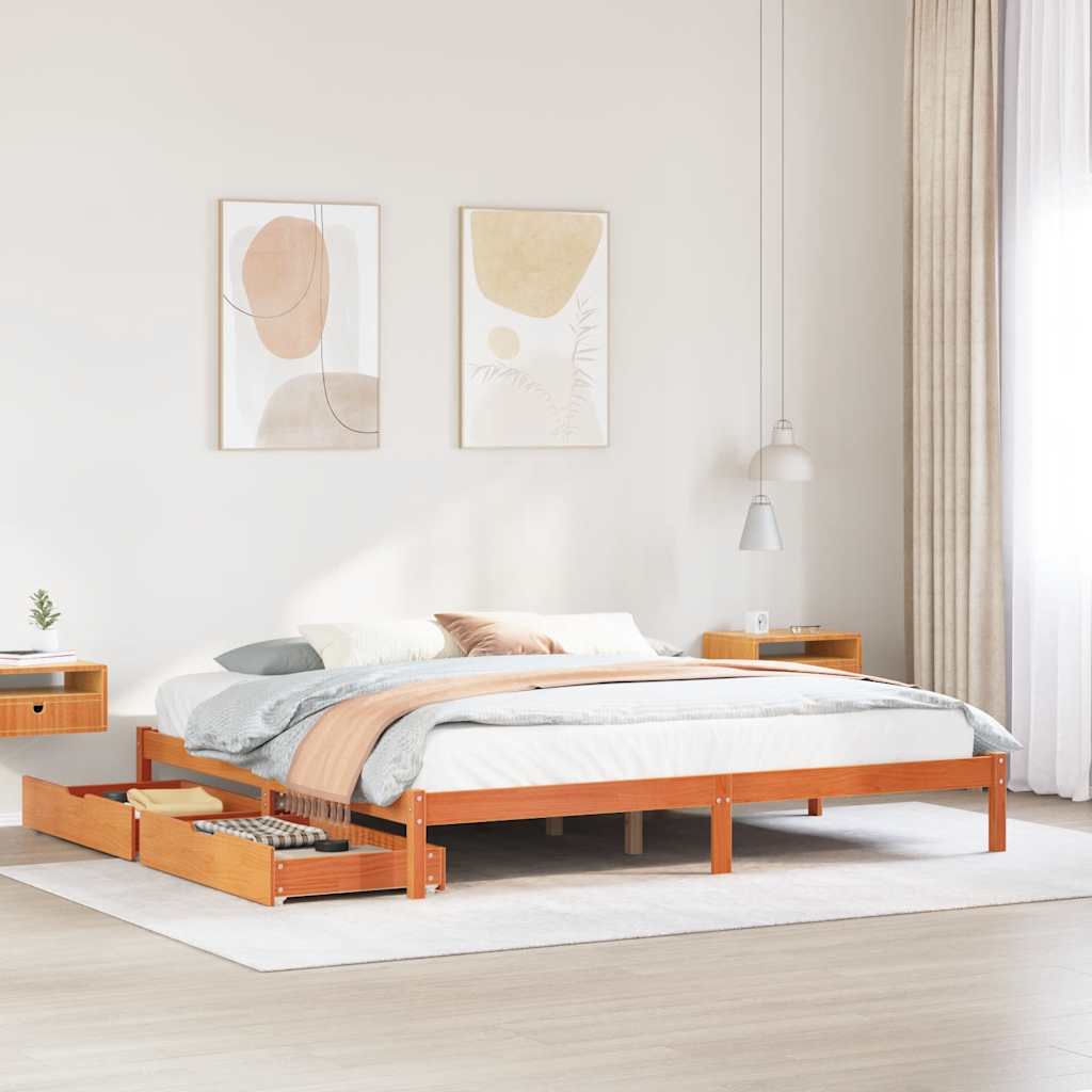 Estructura De Cama De Madera De Pino Macizo 100x200 Cm - Base Cama Sólida En Color Gris Moderno