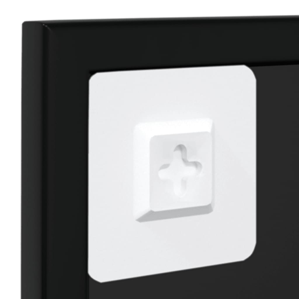 Maison Exclusive - Miroir mural noir 100x60 cm métal - 5