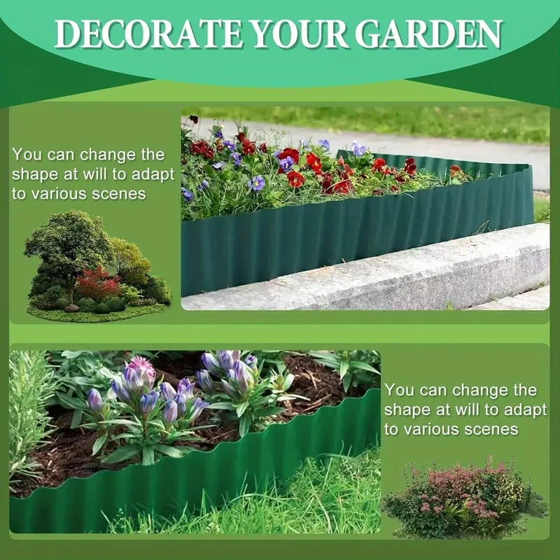 1 rouleau de bordure de jardin, clôture de bordure paysagère, bordure décorative pour plantes et fleurs, accessoires de jardin extérieur, 15 x 900 cm - 6
