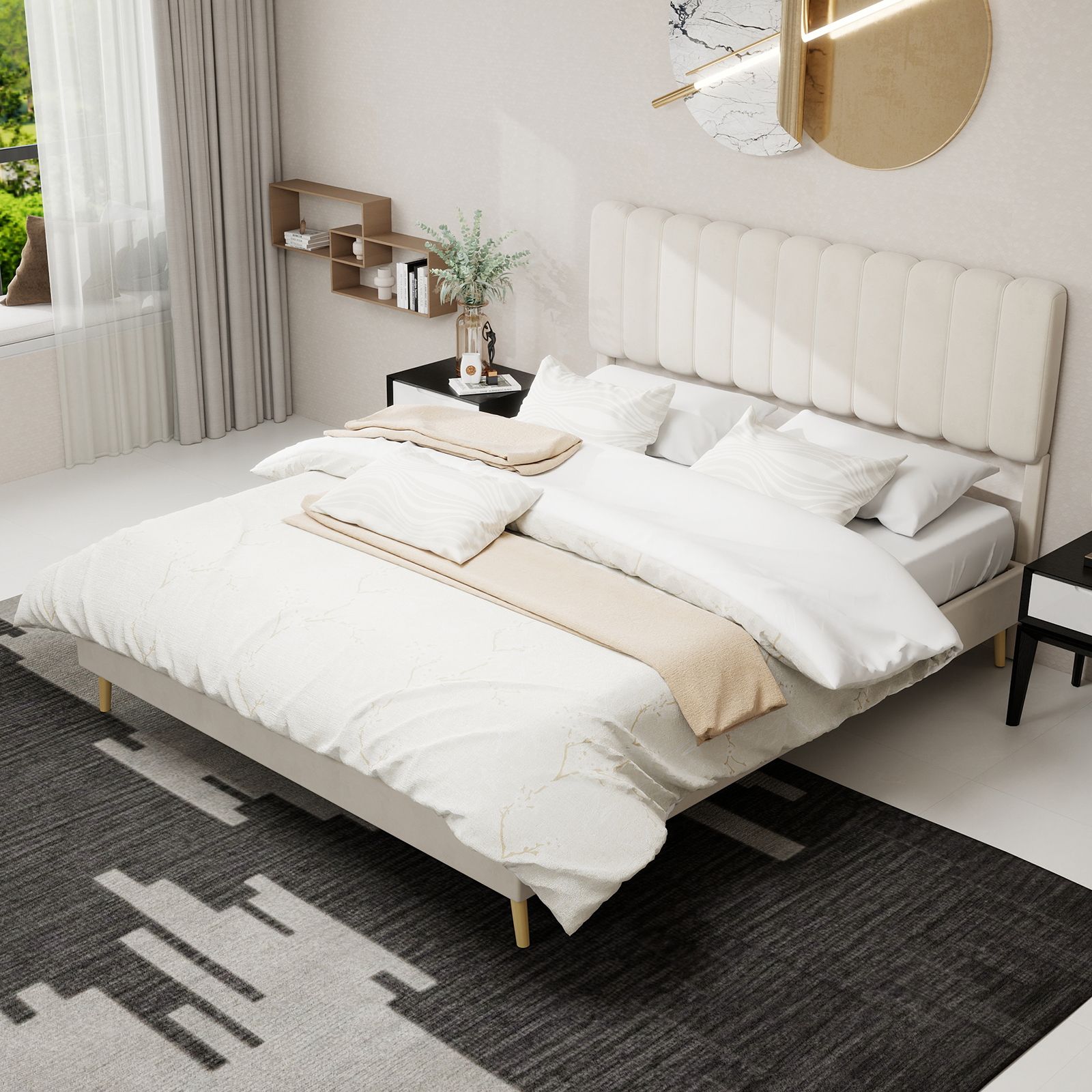 AONETIGER Letto imbottito dal design moderno, con testiera imbottita, letto singolo con rete a doghe, 90 x 200 cm, in lino blu (grigio + linen + 140 cm x 200 cmZ03 AONETIGER Letto imbottito dal design moderno, con testiera imbottita, letto singolo con rete a doghe, 90 x 200 cm, in lino blu (grigio + linen + 140 cm x 200 cmZ03