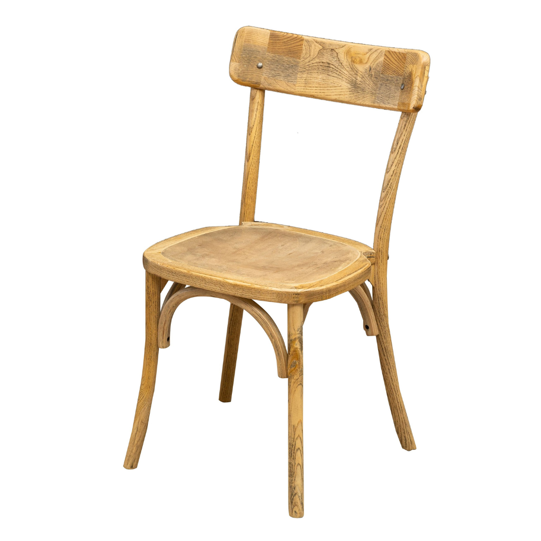 Set Di 2 Sedie Da Pranzo In Legno Di Frassino E Rattan – Stile Bistrot Vintage, 84x42x46 Cm, Marroni, Per Cucina E Giardino