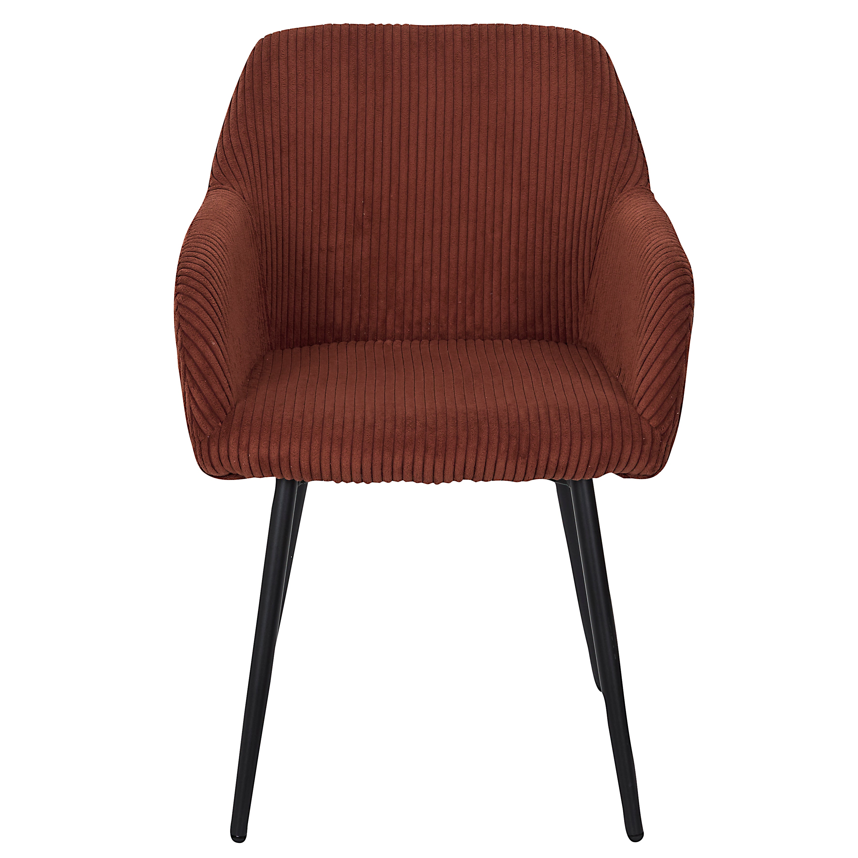 Lot De 2 Fauteuils - Home Deco Factory - Scott - Côtelé - Orange - 2