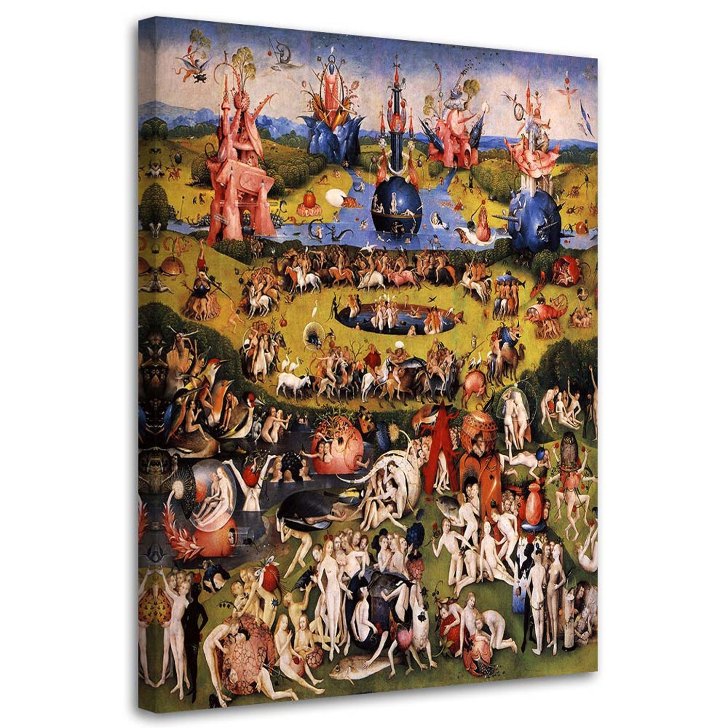 Obraz na płótnie, Rajski Ogród - H. Bosch reprodukcja 80x120