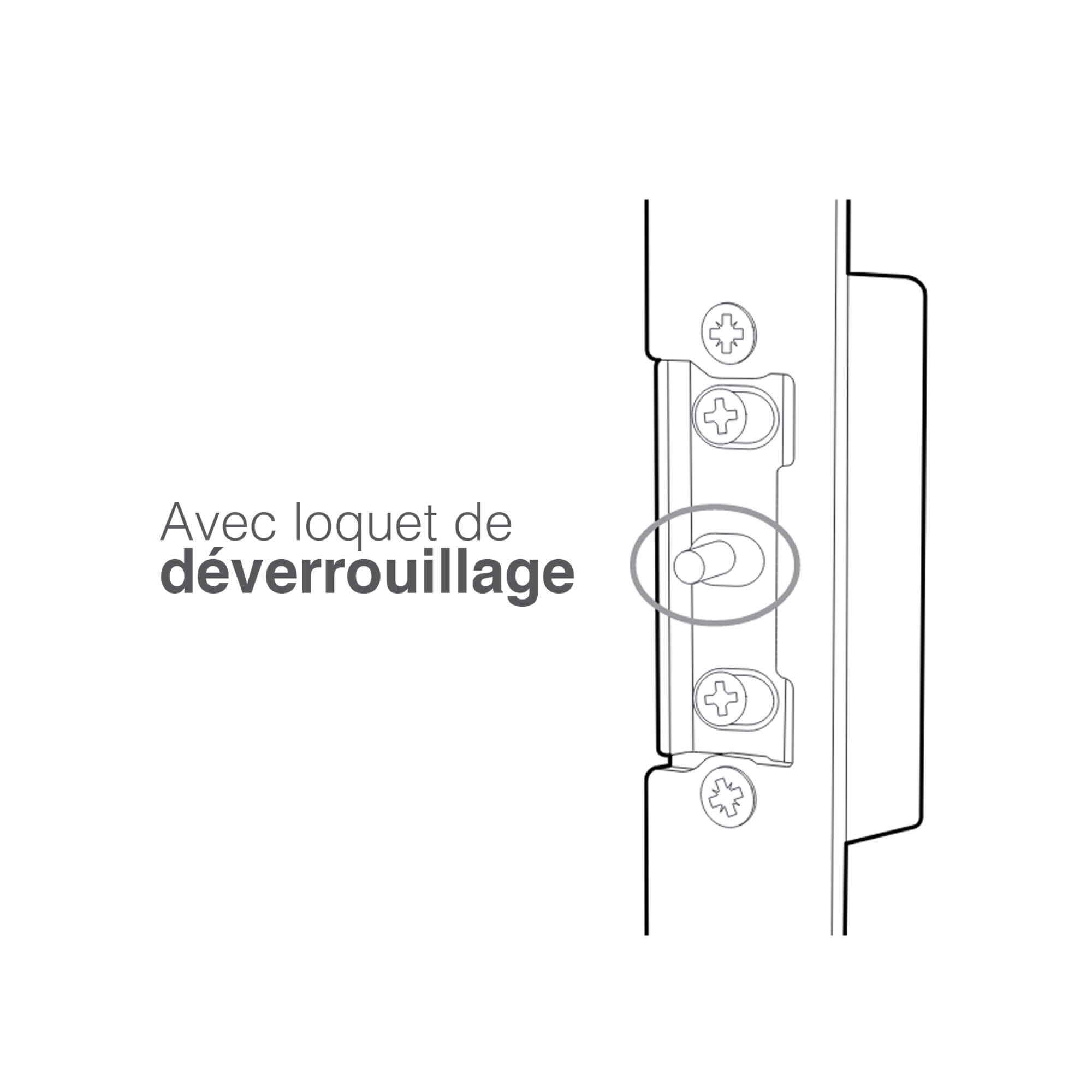 Gâche électrique à encastrer sans passage de serrure - WECA 90201.4 - Extel - 109201 - 5