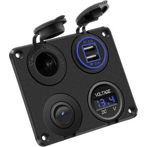 1x Doppio USB Auto Caricabatterie Porta 12-24V Presa Accendino