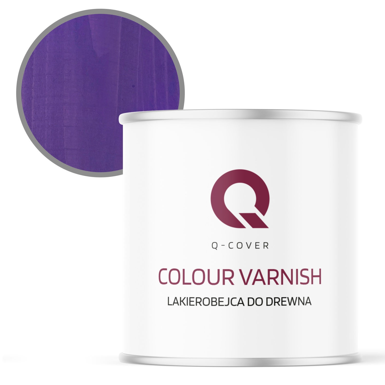 Lakierobejca do Drewna 3w1 Q-Cover Fioletowy Półmat 2.5L