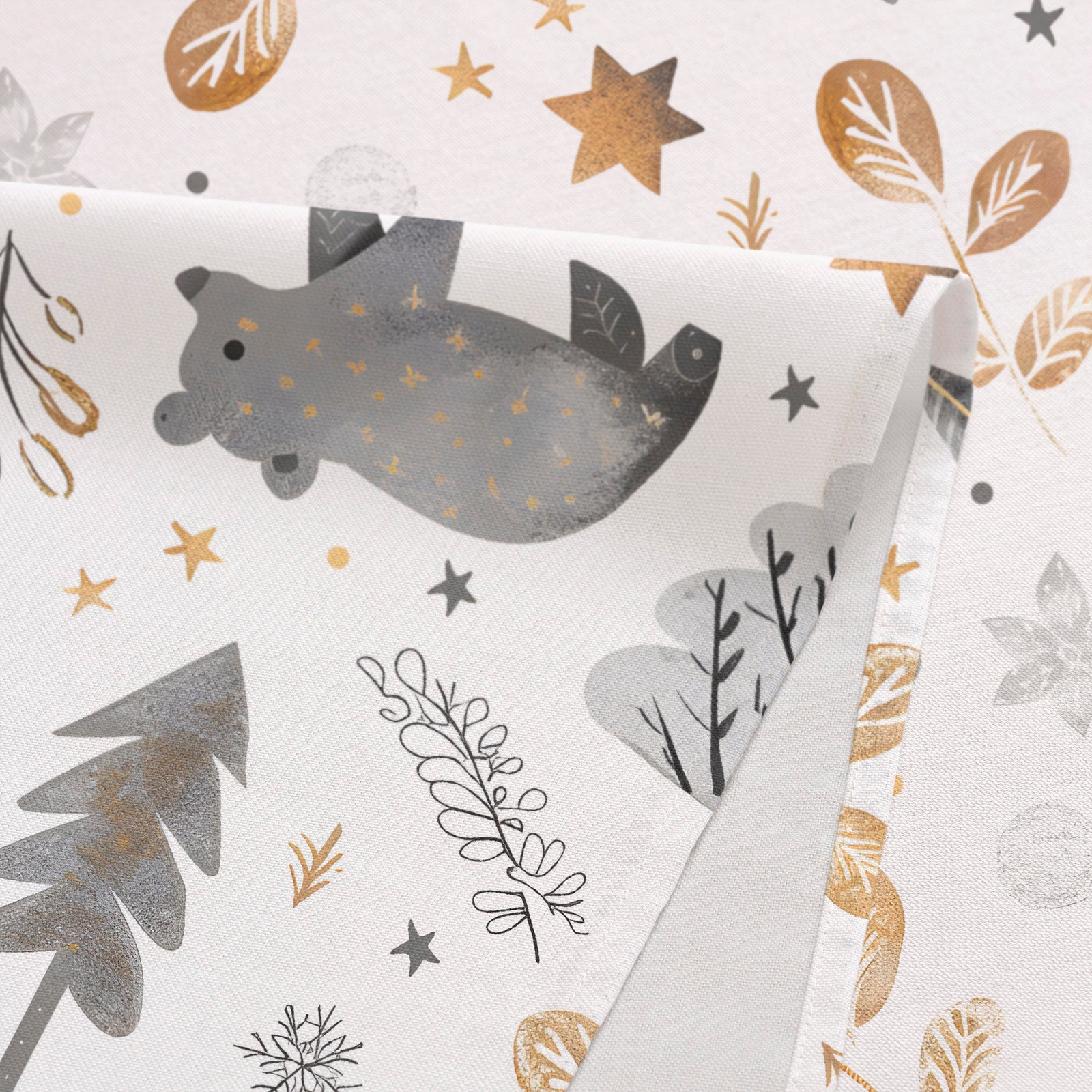 Tovaglia natalizia antimacchia rettangolare in tessuto di cotone 160x100 cm - Cheer - 5