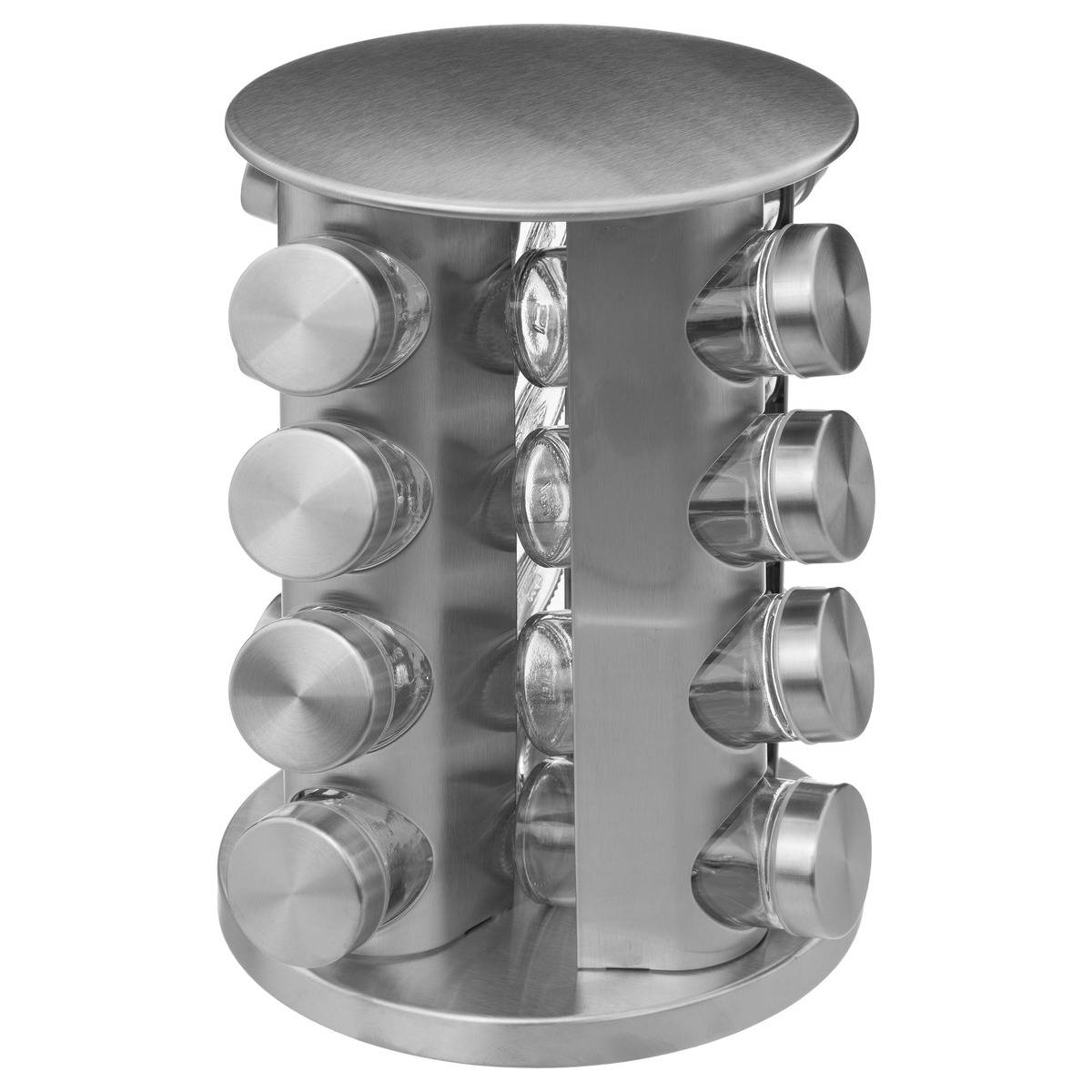 Relaxdays Porta spezie da Cucina Girevole con 6 Barattoli, Organizer