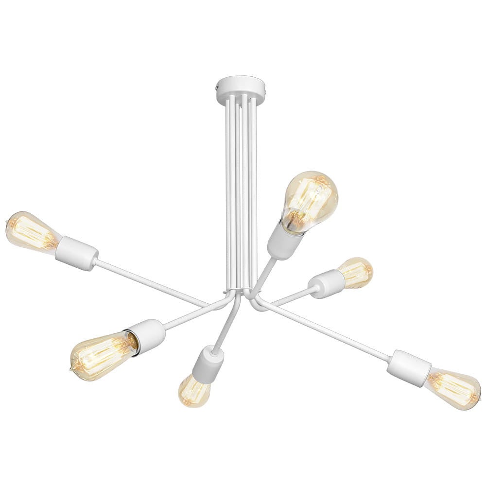 Lampa wisząca Ezop biała 6xE27x60W wym: 51 x 64 x 64 cm metal Aldex
