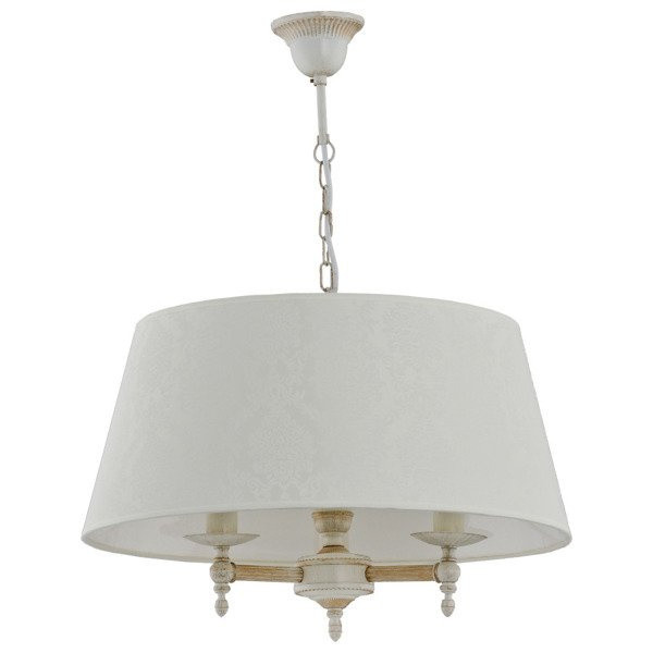 Lampa wisząca Roksana biała 3xE14x10W styl klasyczny wym: 65 x 50 x 50 cm metal Alfa