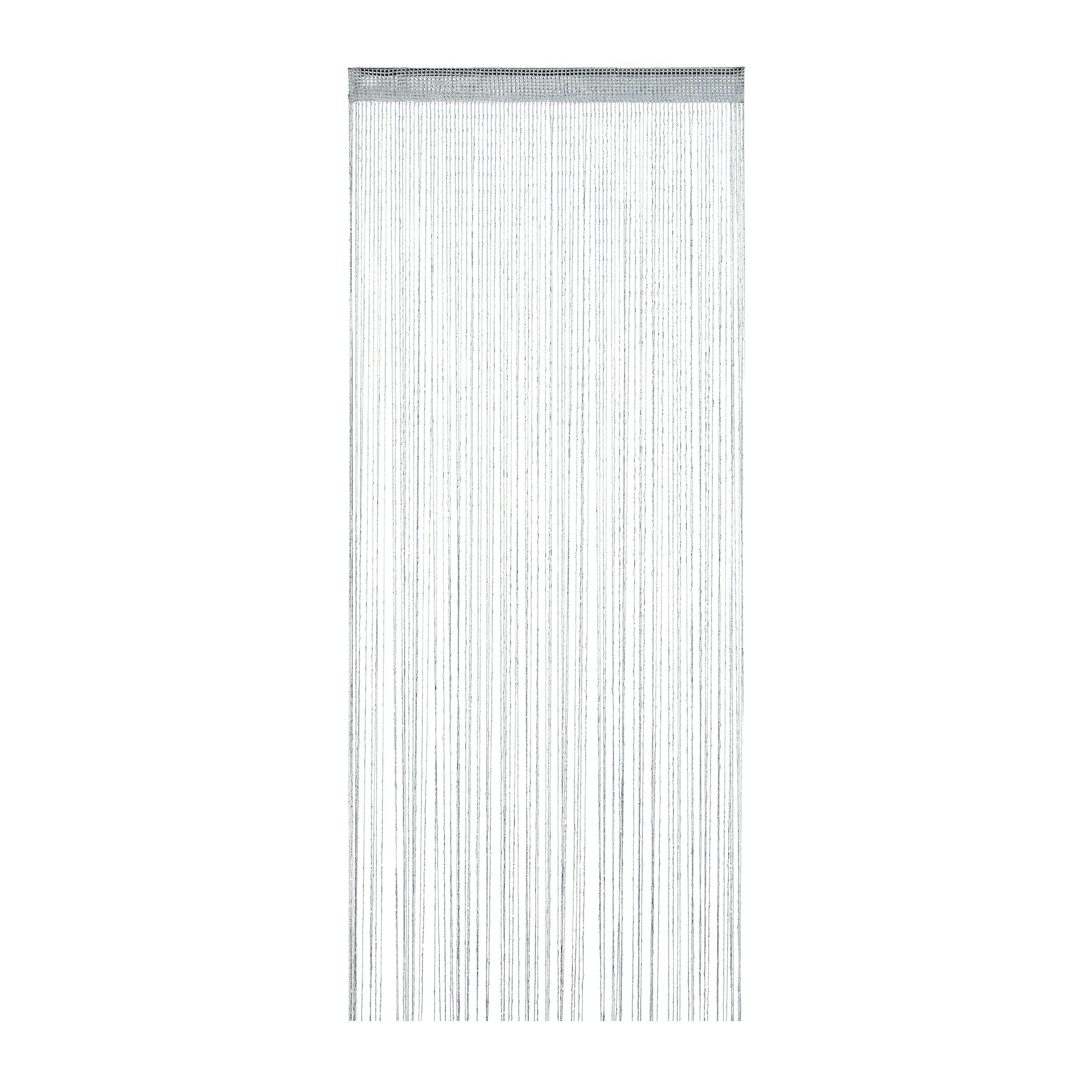 Relaxdays string curtain cortina de hilos con purpurina 90 x 245 cm se puede acortar con cordón para puertas y ventanas