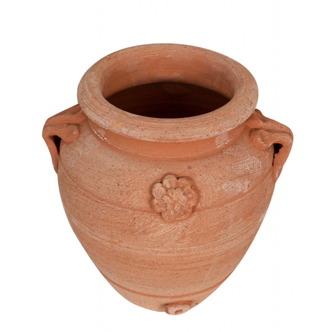BISCOTTINI Set de 2 Jarres en Terre Cuite Toscane 16x20cm - Vases Décoratifs pour Jardin - Pots pour Petites Plantes d'Intérieur - 3