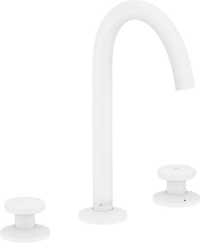 hansgrohe AXOR One robinetterie de lavabo 3 trous Select 170 avec vidage PUSH-Open, saillie 140mm, 48070700, Farbe: blanc mat