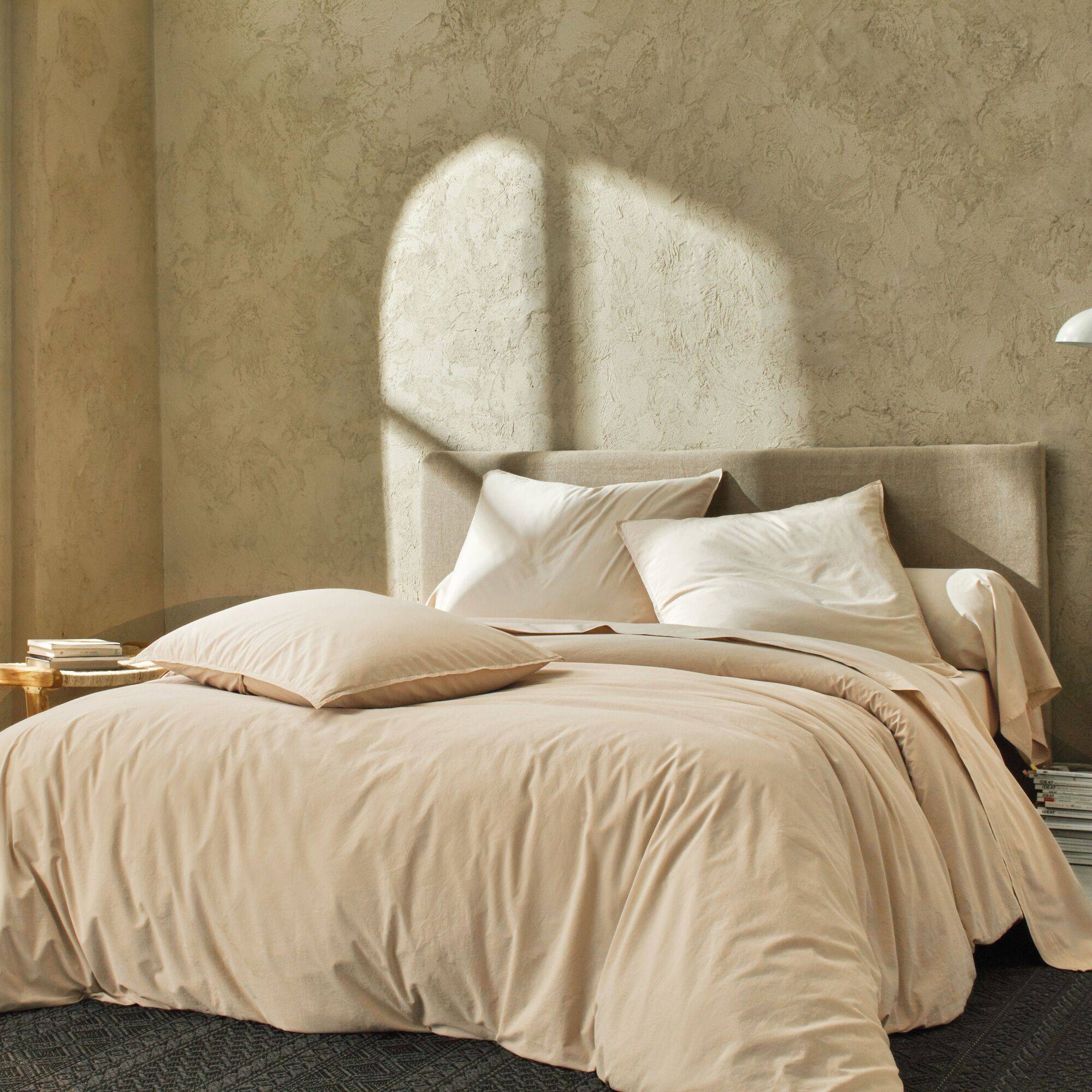 Drap percale lavée Bohème-280 x 310 cm-Crème - 2