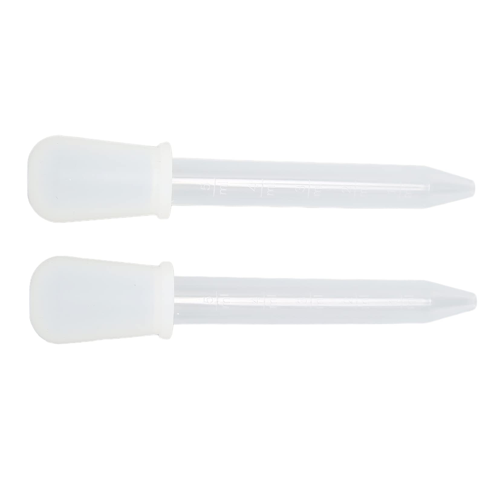 Lot de 2 pipettes compte-gouttes pour liquide, capacit de 5 ml, lgres,  compactes et portables, pour expriences scientifiques (blanc) | Leroy  Merlin