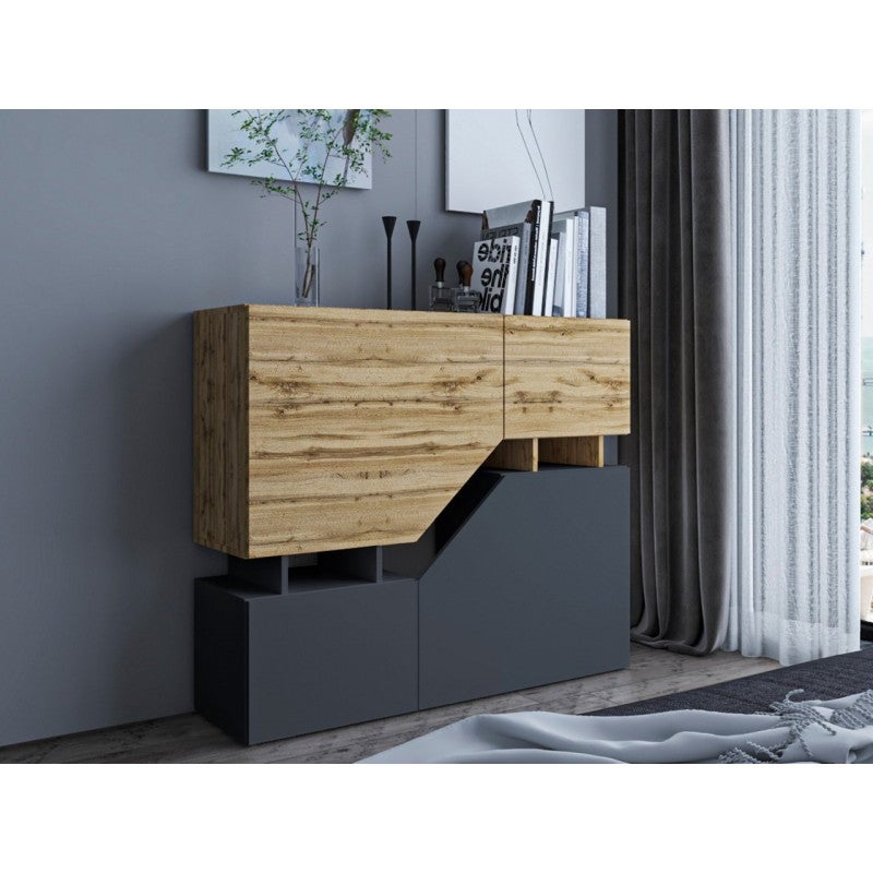 Tendencio  Cajonera Nesezi Con 4 Puertas Gris , Leroy Merlin