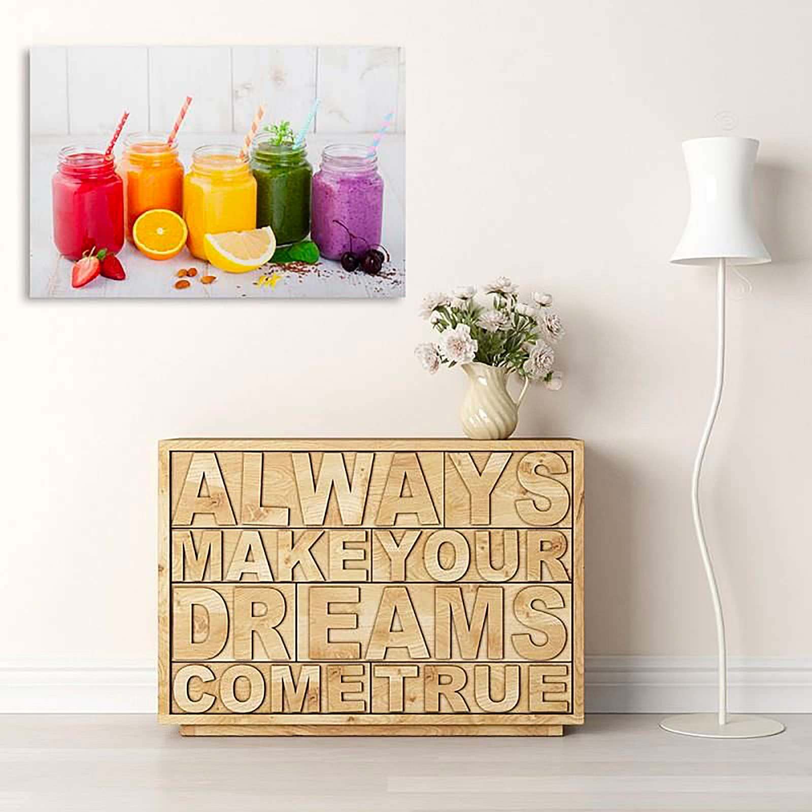 Tableau bois collection de fruits - 40 x 30 cm - 4