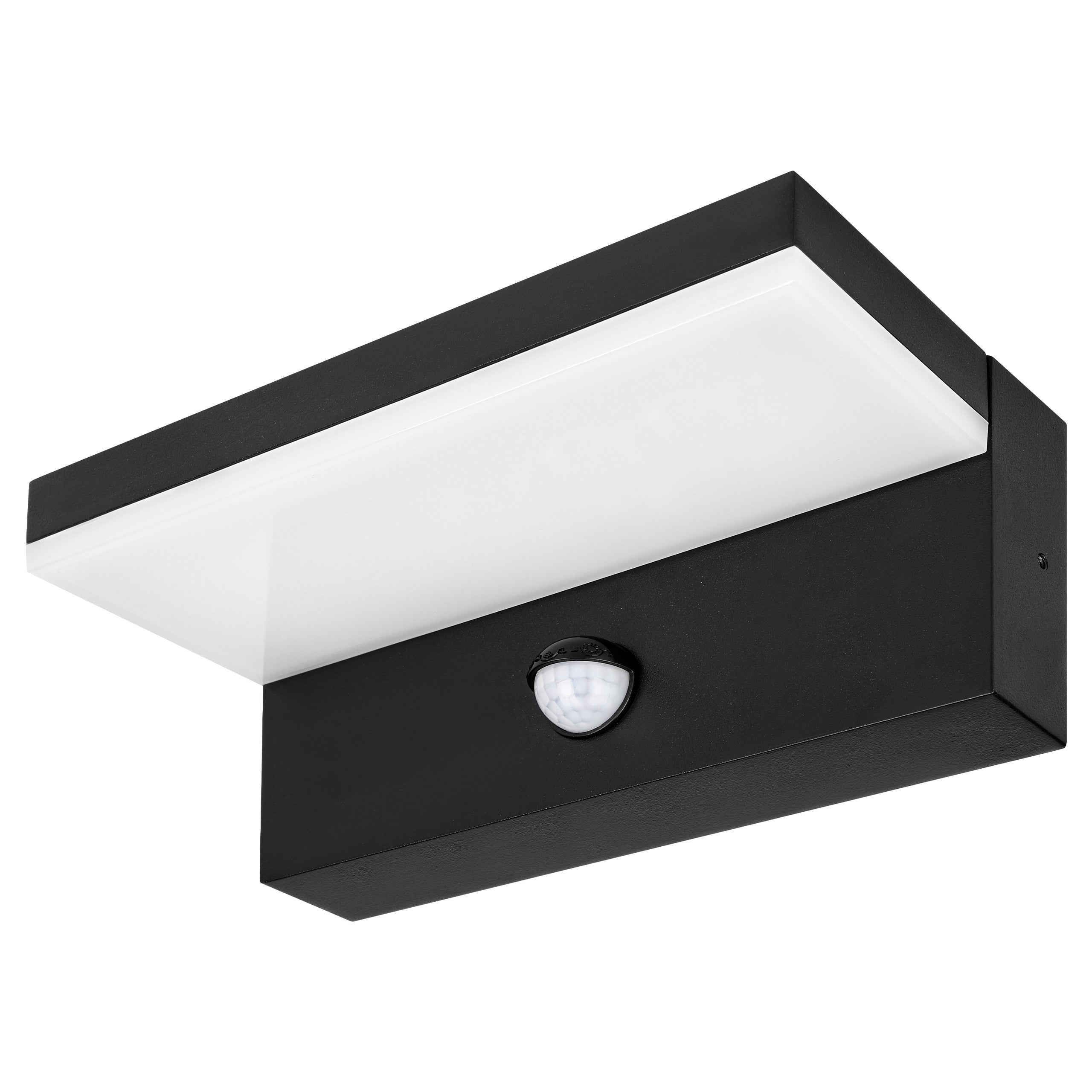 Kinkiet lampa elewacyjna Hestio LED 9W IP44 4000K z czujnikiem PIR oprawa zewnętrzna czarna MasterLED