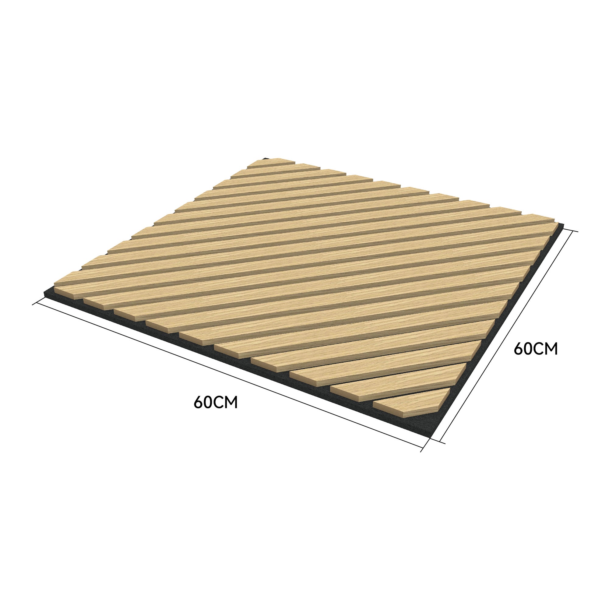 Conjunto de 4 painéis acústicos 3D Vang com lâminas diagonais 1,44 m² Carvalho [NEU.HOLZ] - 5