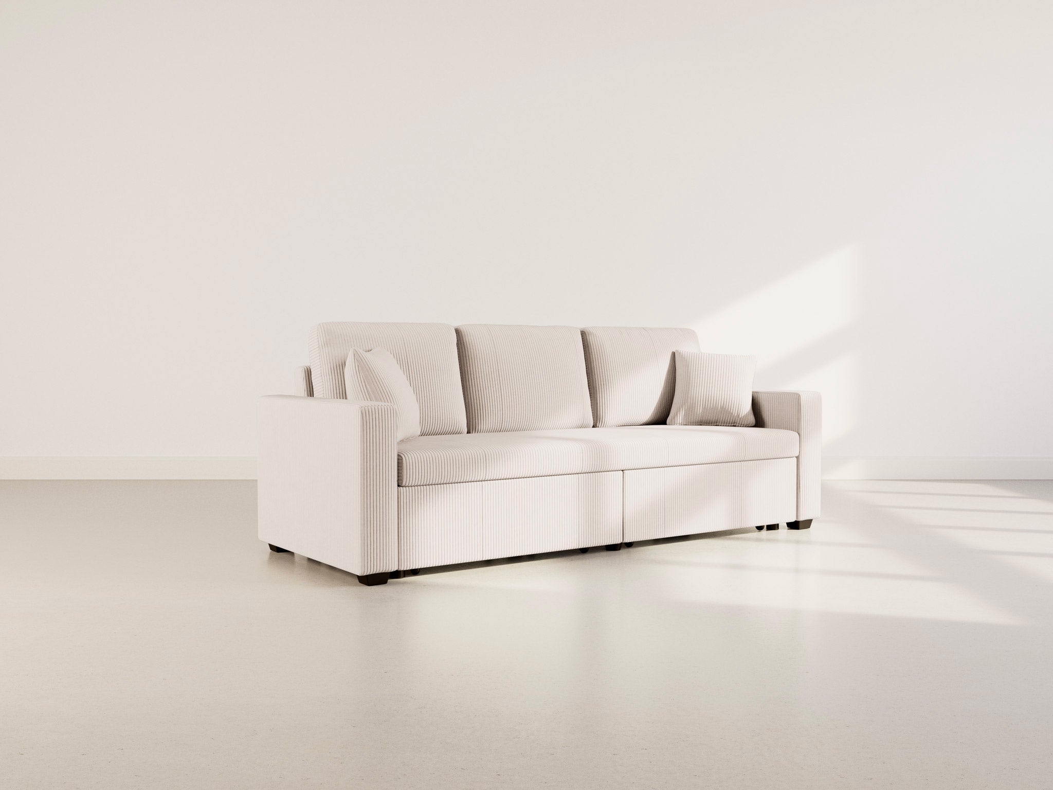 Canapé droit 3 places en beige - CYRUS - Best Mobilier - 2