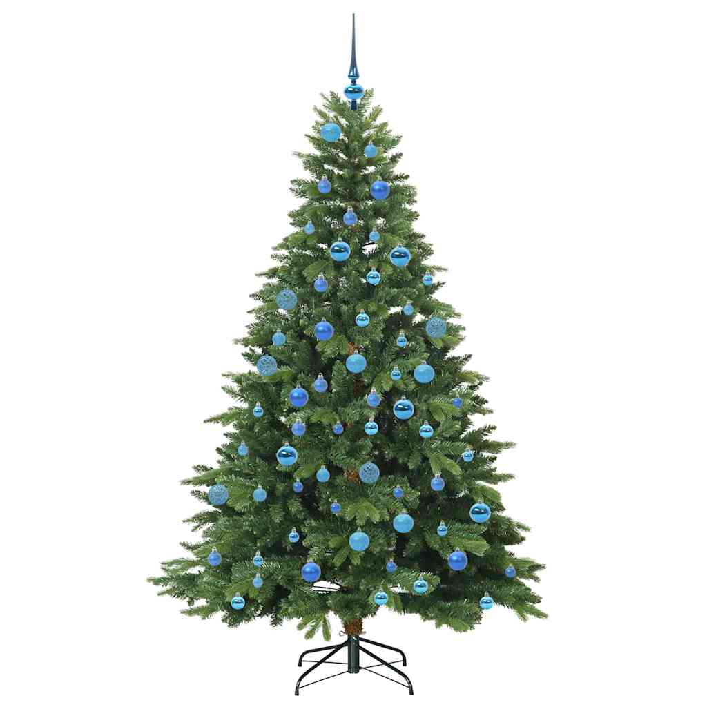 Sapin de Noël | Arbre de Noël artificiel avec 300 LED Vert 180 cm PE et PVC - 4