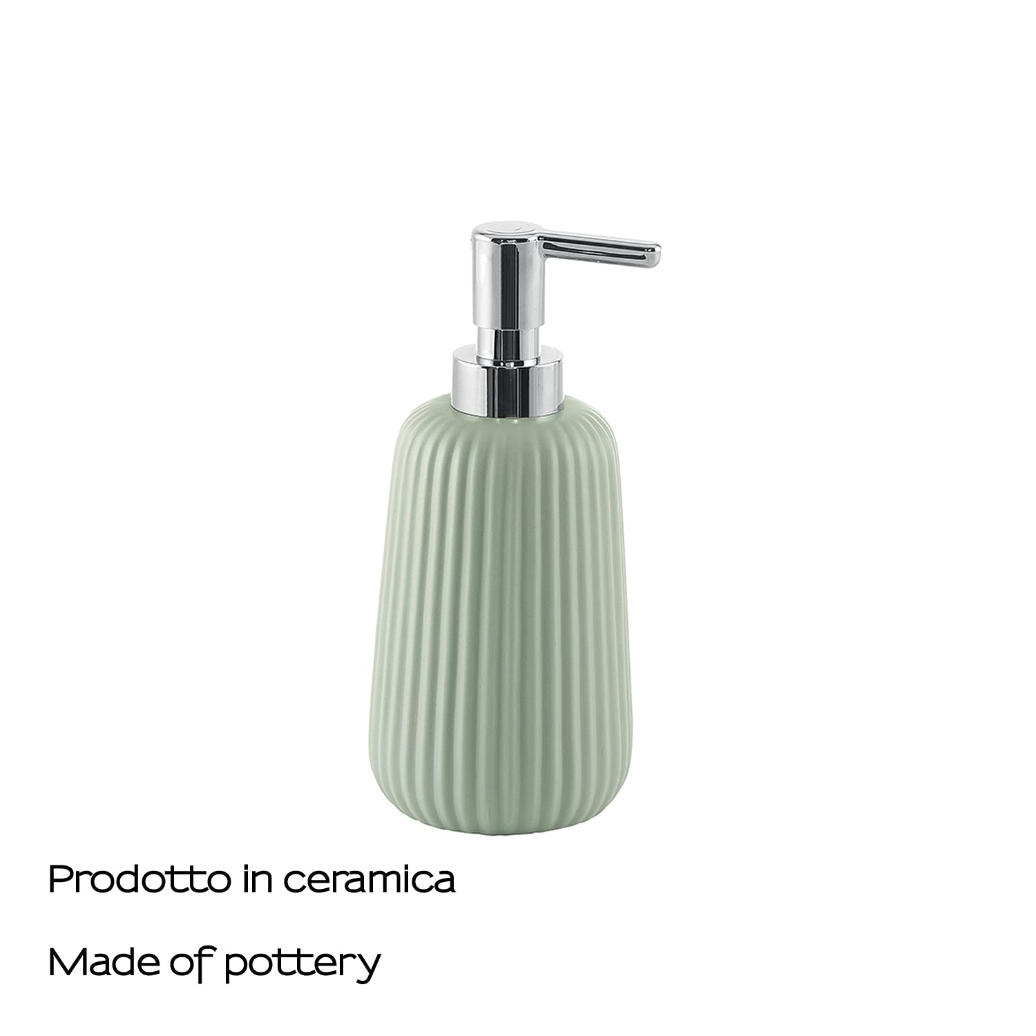 GEDY G-Marika, Dispenser Sapone Verde menta, Dosatore sapone bagno realizzato in Acciaio inox e Cromall®, Garanzia 2 anni, Misure 18X8X8 CM e peso 0, - 6