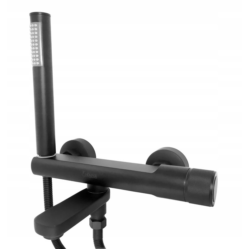 Bateria wannowa ścienna Estiva BADRA Black czarna