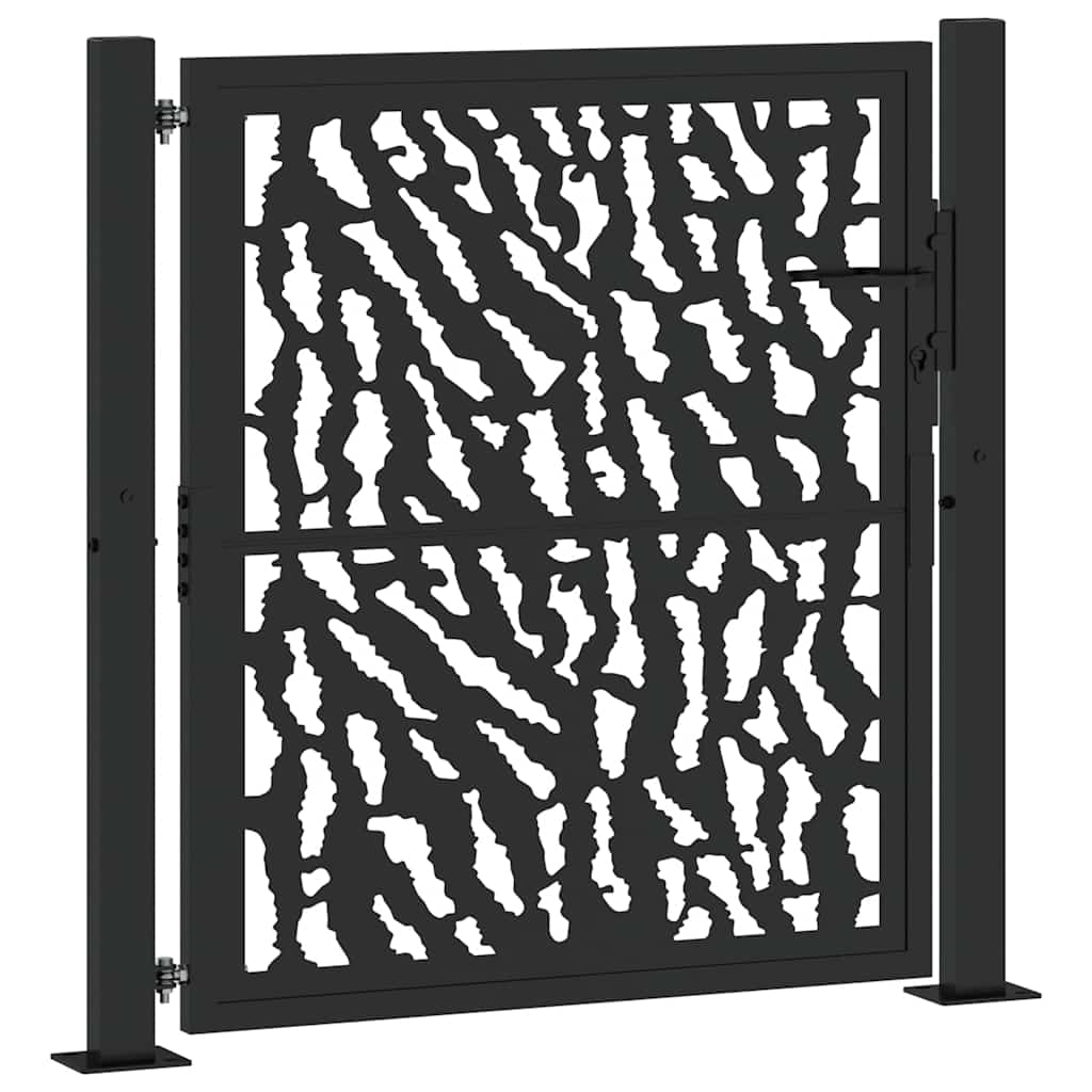 vidaXL Portail de jardin 105x205 cm acier corten conception de carré