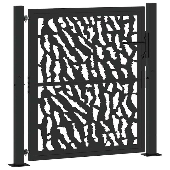 vidaXL Portail de jardin 105x205 cm acier corten conception de carré vidaXL Portail de jardin 105x205 cm acier corten conception de carré