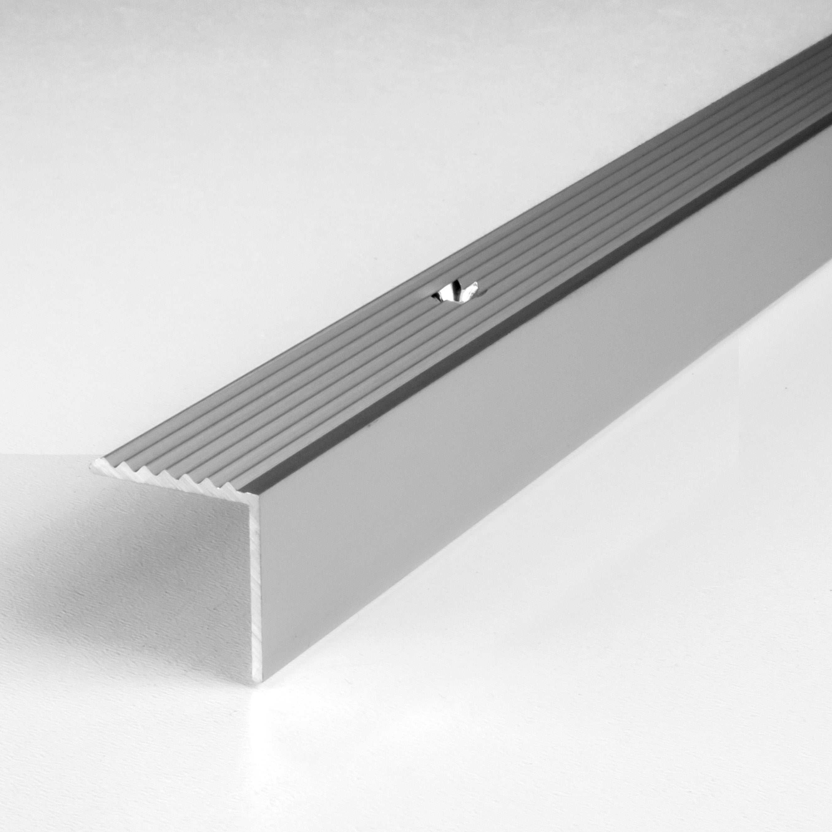 PROVISTON Profilé pour nez de marche Cornière en aluminium 20 x 20 x 1000 mm Argenté - 6
