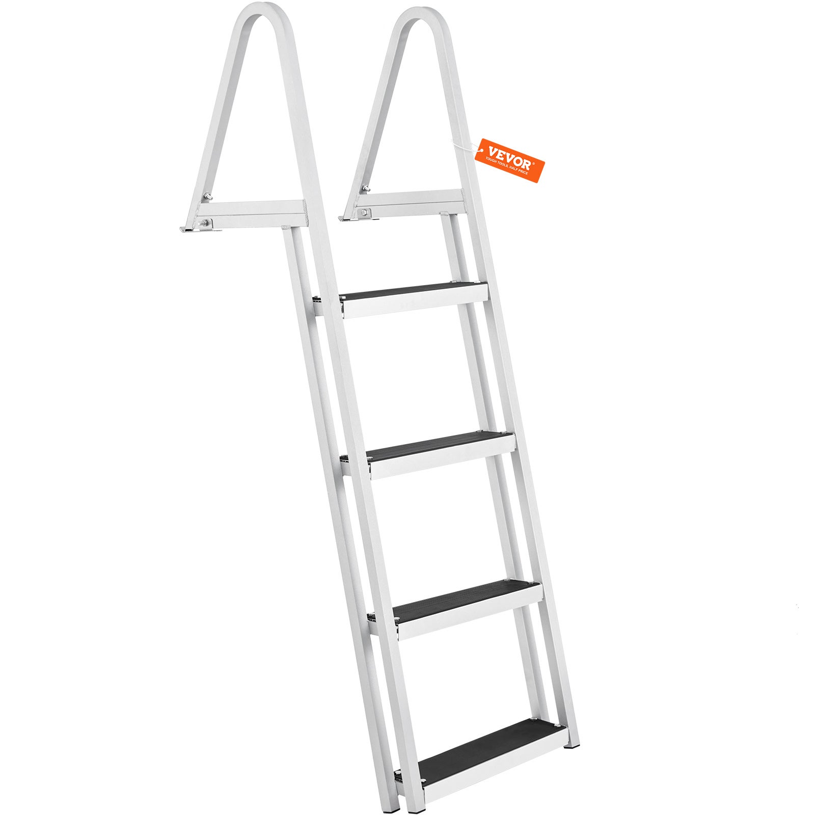 Échelle Pliante Bateau 5 Marches En Aluminium - Capacité 200 Kg - Pour Ponton/marine - Neuf