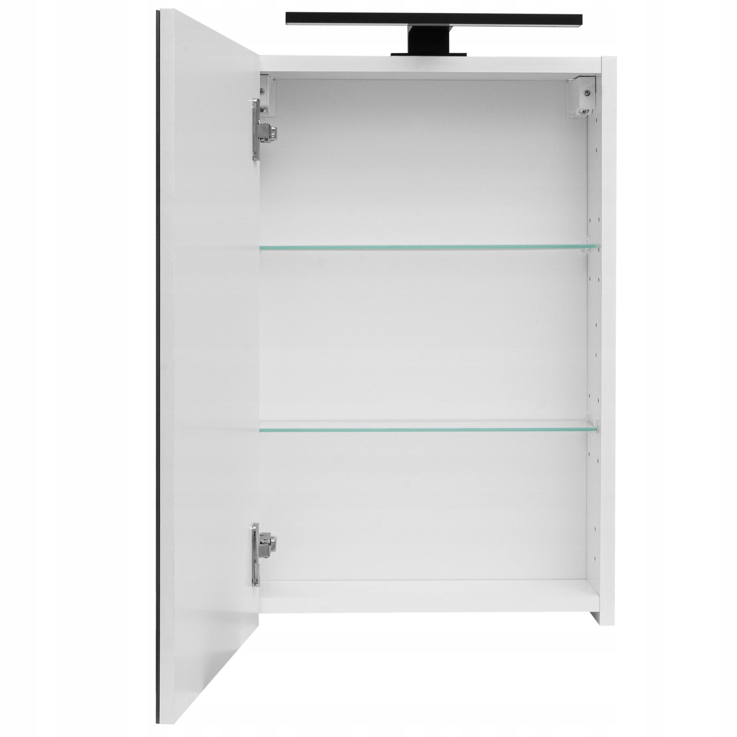 Szafka łazienkowa z lustrem oświetleniem lampką led lustrzana wisząca 40 cm - 2