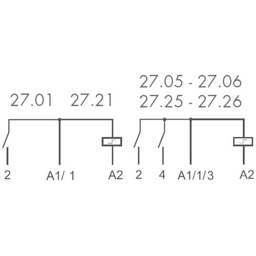 Télérupteur pour encastrement Finder 27.26.8.230.0000 2 NO (T) 230 V/AC 10 A 2300 VA 1 pc(s) - 3