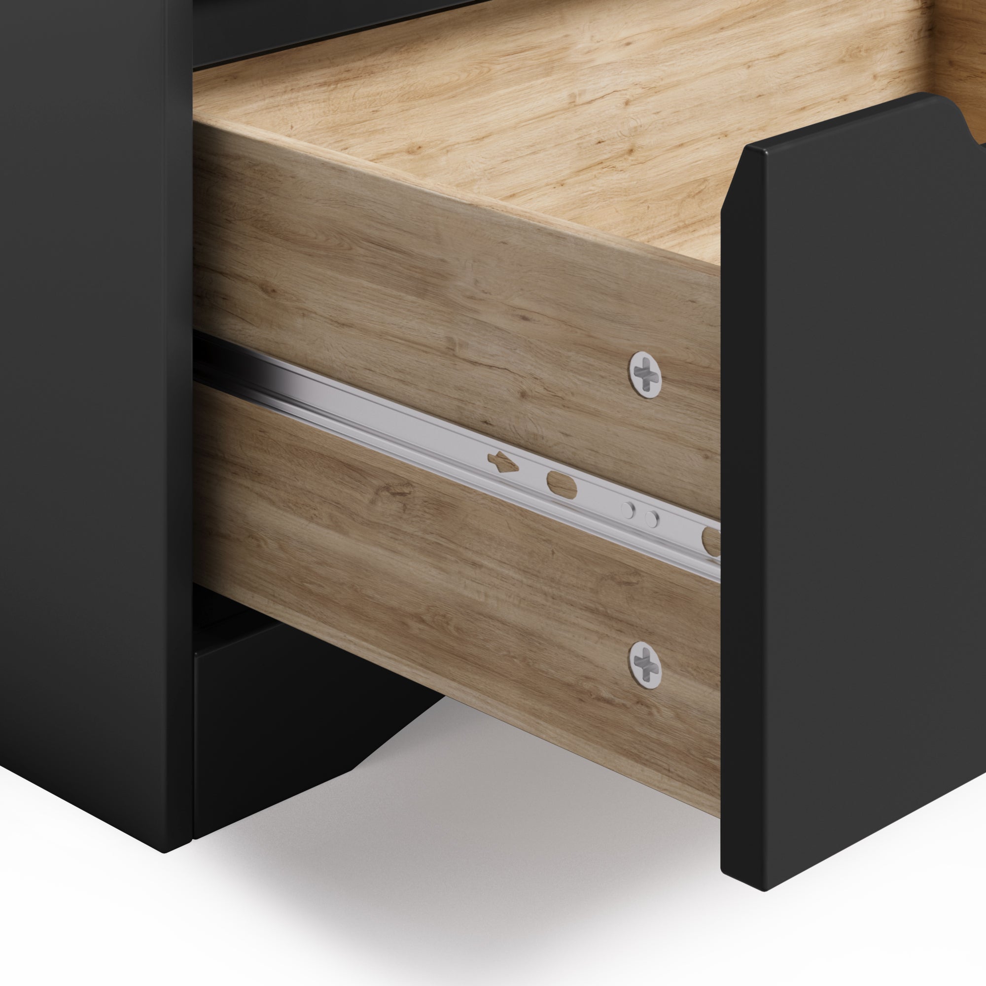 Bealife Cassettiera a 3 cassetti, nera, 62 x 41 x 82 cm - 6