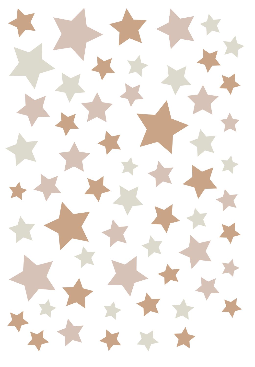 Mural decorativo autoadhesivo cielo estrellado color arena y rojo barro cocido - 33 cm x 47,5 cm - estahome