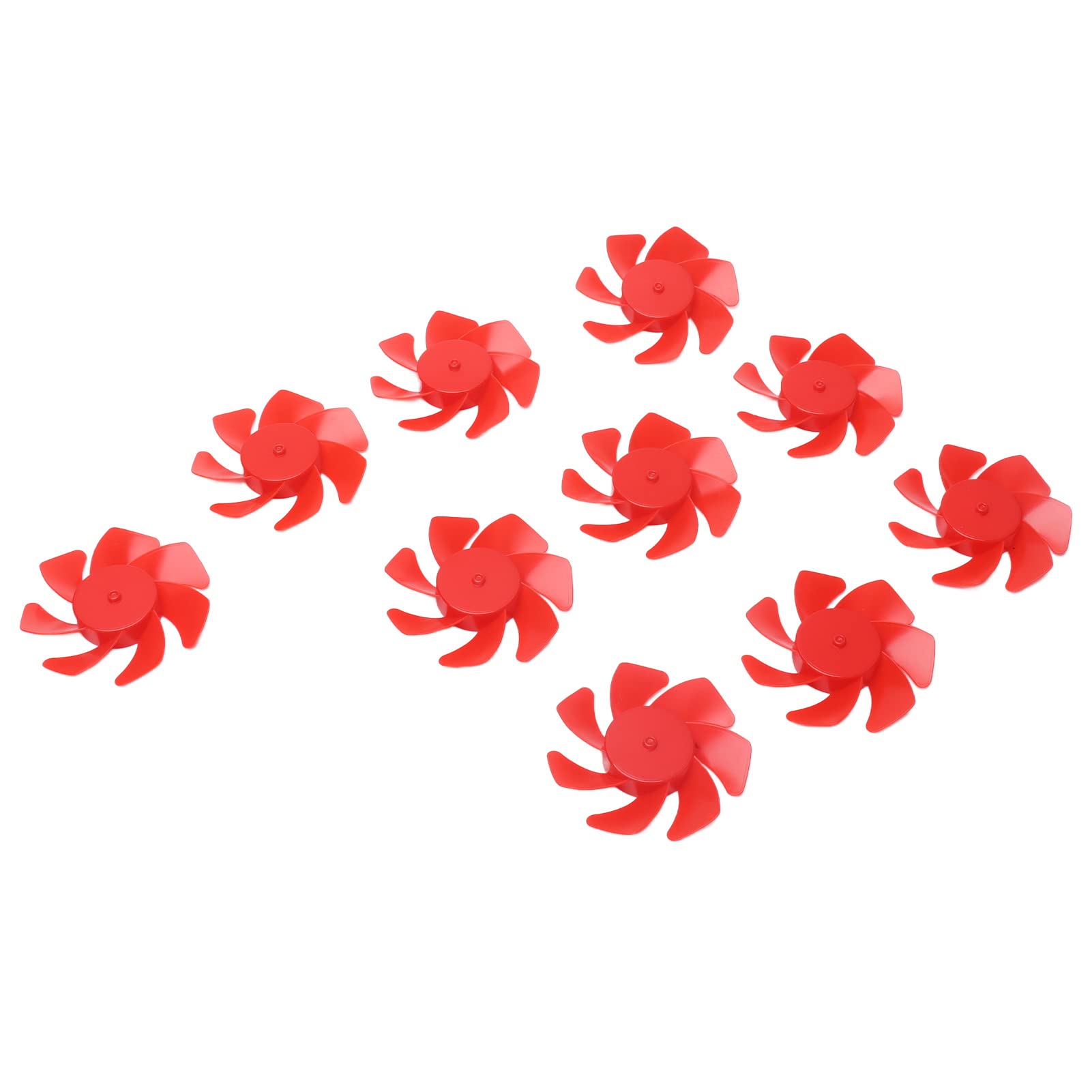 Lot De 10 Hélices 3 Pales 2mm Pour Moteur 130 – Plastique Rouge/Jaune, Accessoires Pour Mini Ventilateur, Bateau RC, Avion Jouet