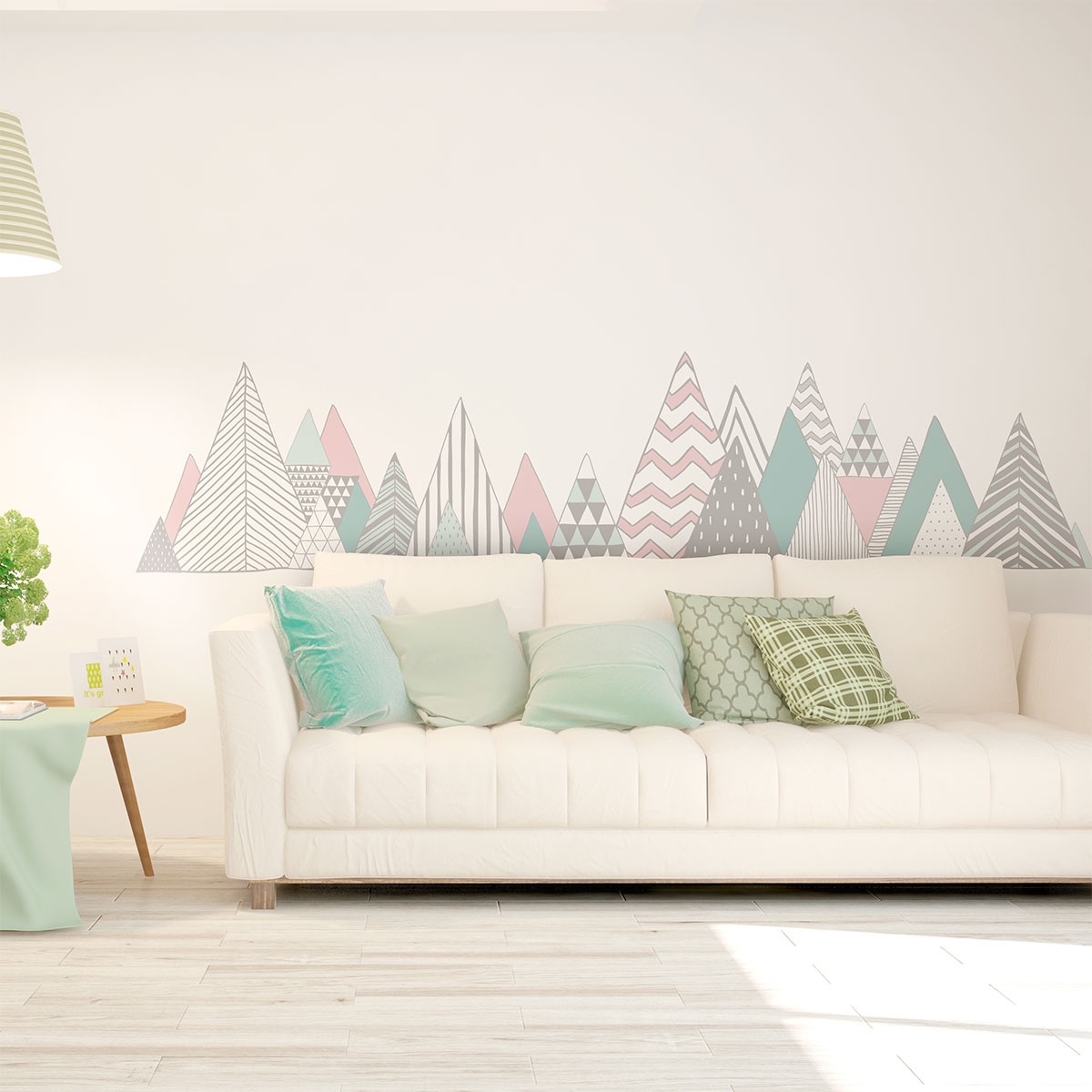 Adesivo montagna scandinavo pensacola - Sticker adesivo - adesivi murali - 110x165cm - 7