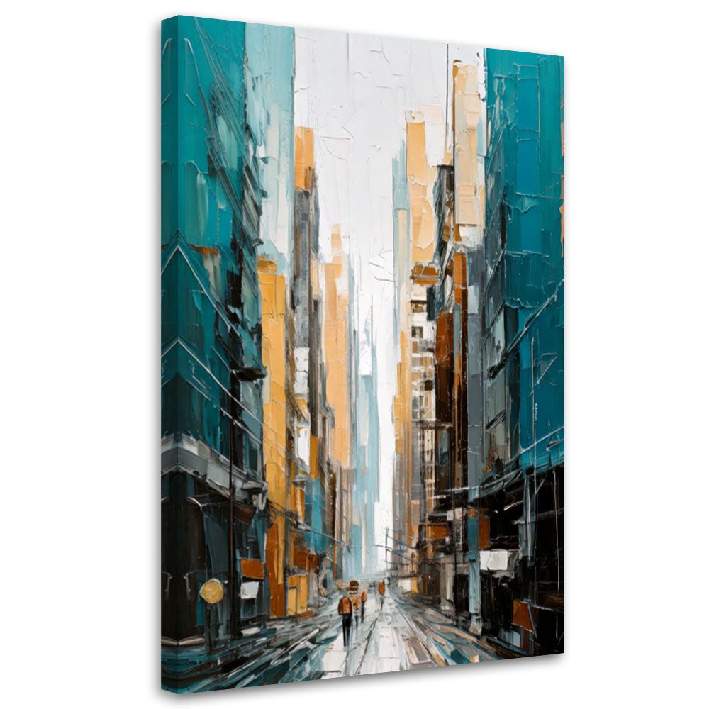 Obraz na płótnie, Miasto Ulica Akwarela 40x60