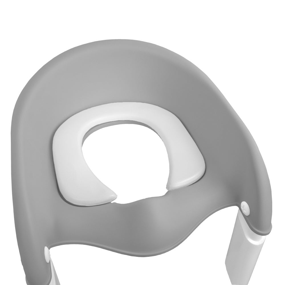 Siège de toilette pour enfant Mobiclinic Lala adaptateur de toilette pour enfant avec échelle antidérapant gris et blanc - 9