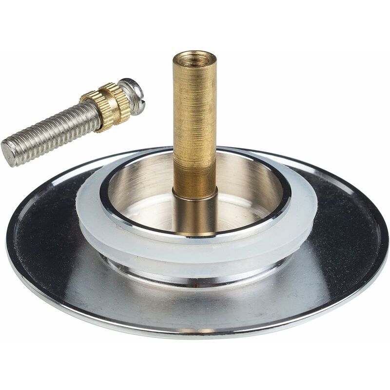 Bouchon de Baignoire, Ø 70 mm, avec Double Joint, Réglable en Hauteur, en Laiton Trempé avec Finition Chromée, Bonde de Baignoire Antirouille - 5