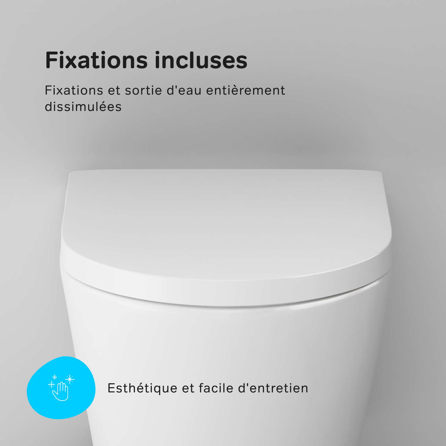 WC Suspendu en céramique sans bride Cuvette Toilette WC suspendu sans bord FlashClean abattant amovible frein de chute Softclosing, Blanc AM.PM Flash - 8