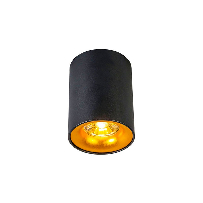 Inteligentny reflektor czarny ze złotym, w zestawie źródło światła GU10 WiFi - Ronda