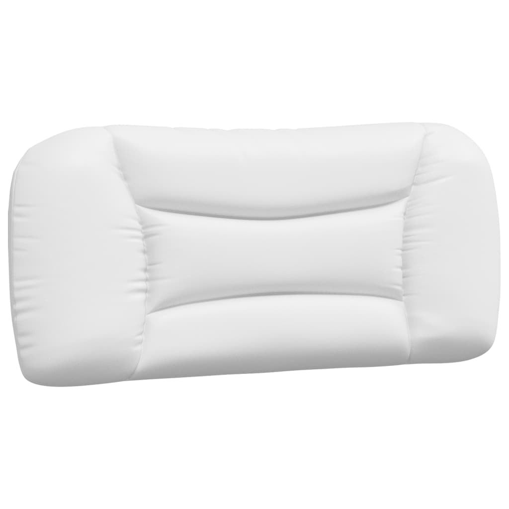 Cabecero de cama acolchado Hvar cuero sintético blanco 80 cm - 2