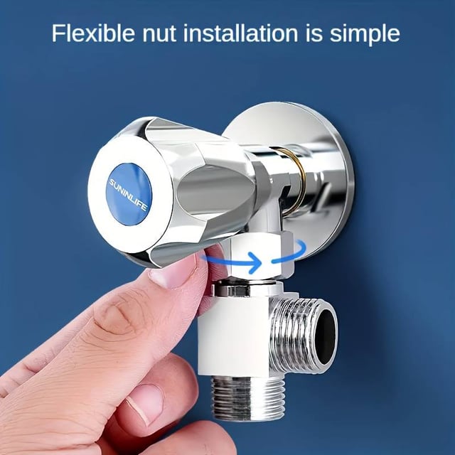 Vanne de Connexion T en Cuivre Pur, 2 Sorties, 2,54 cm, pour Machine à Laver & Douche