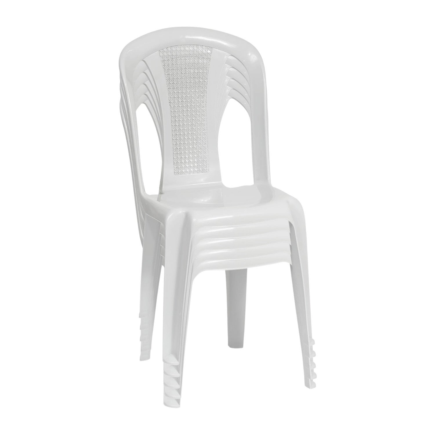 Pack 12 Chaises D'extérieur Empilables Napoli Sans Accoudoirs 42x49x88cm 7house - 4