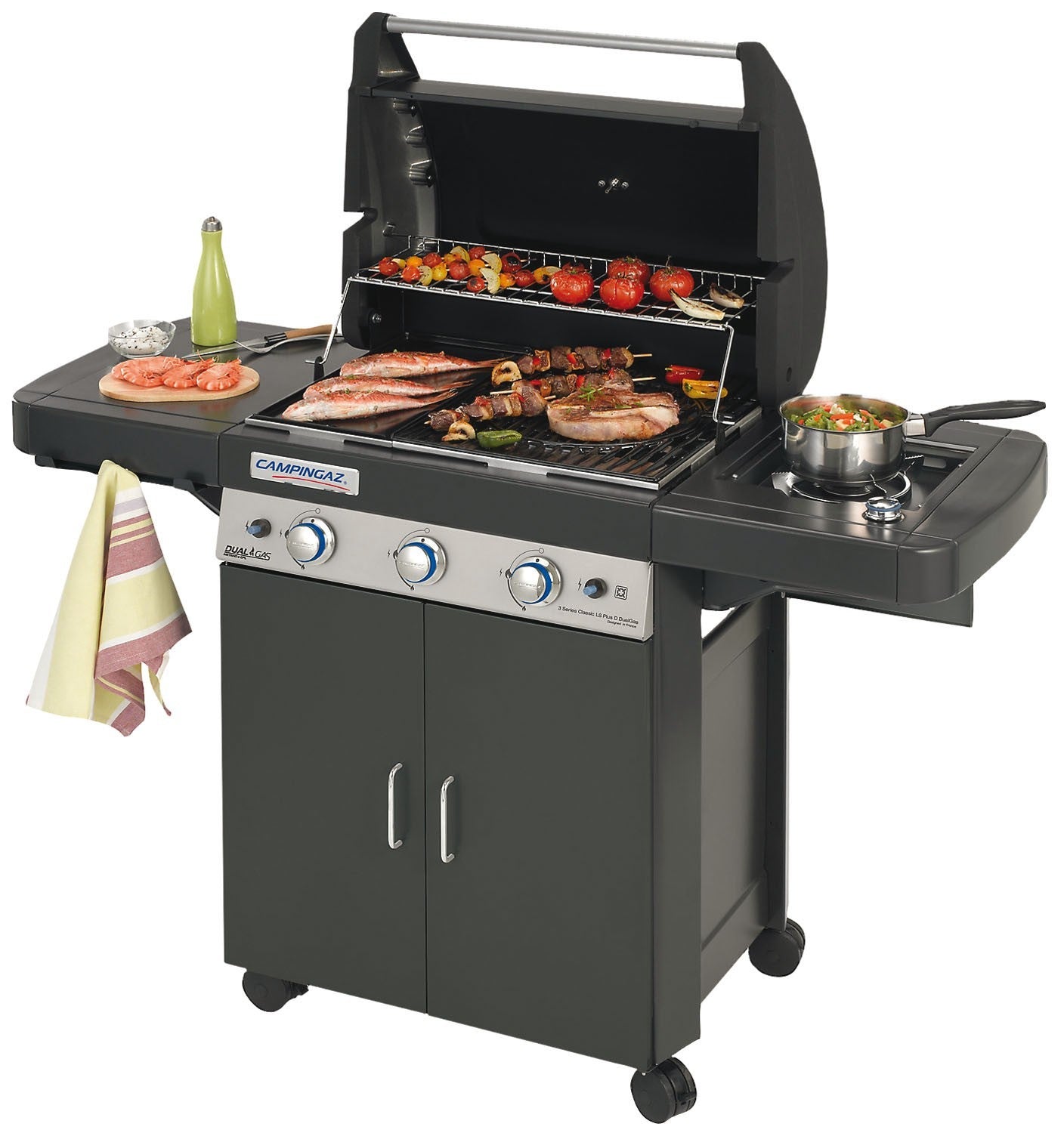 Barbecue Campingaz 3 Series Classic LS Plus Dark Dual Gas Nero Giardino BBQ - 6
