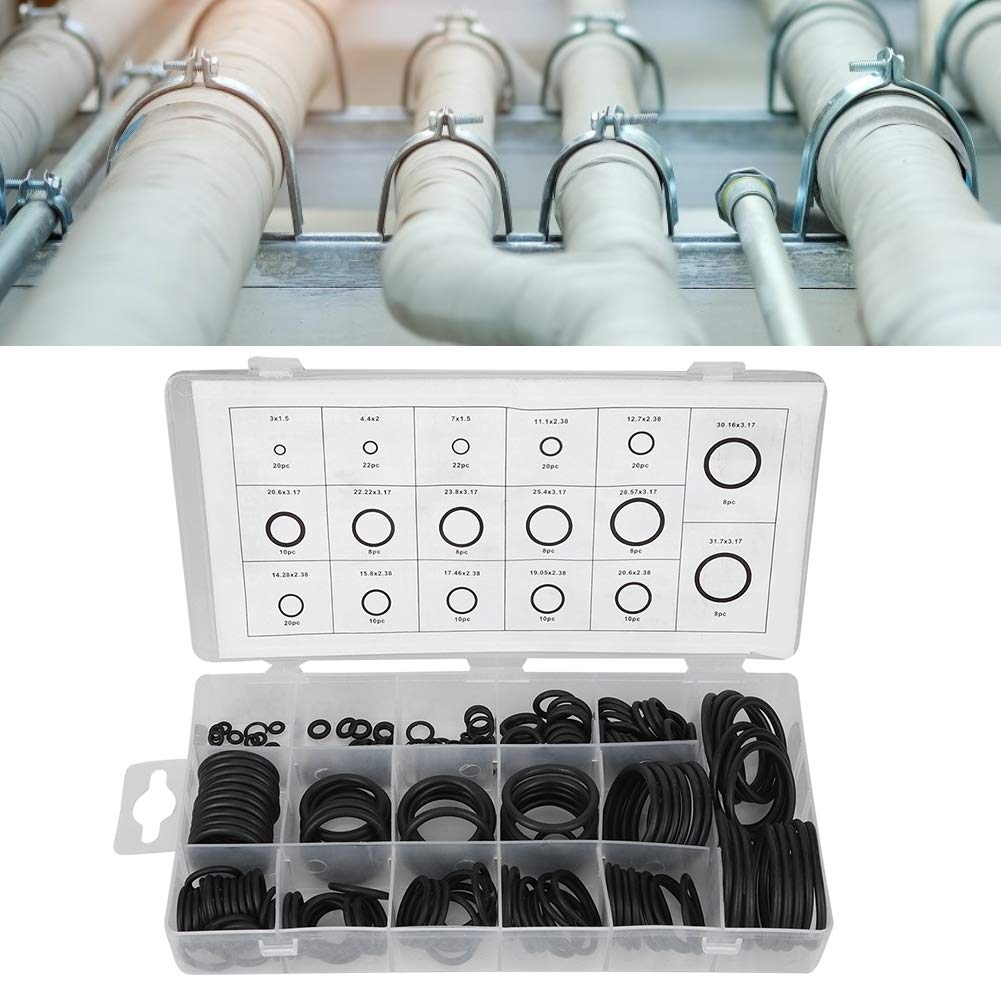 Kit Universel De 225 Joints Toriques En Caoutchouc - Pour Plomberie, Hydraulique, Automobiles, Usages Multiples